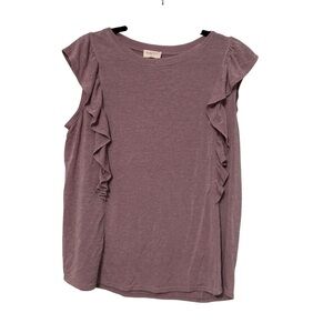 Paisley Sky Ruffle Sleeve Tank Top – Women’s 1X